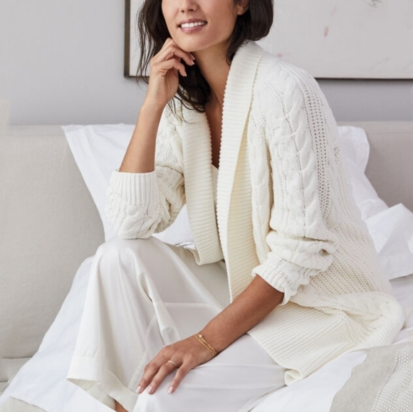 NWT Haven Well Within Chunky Cable Knit Open Front Knit Sweater - Picture 4 of 11